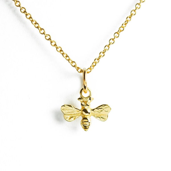 Solide 14K or Honey Bee pendentif ne ne Charm qu'aucune chaîne