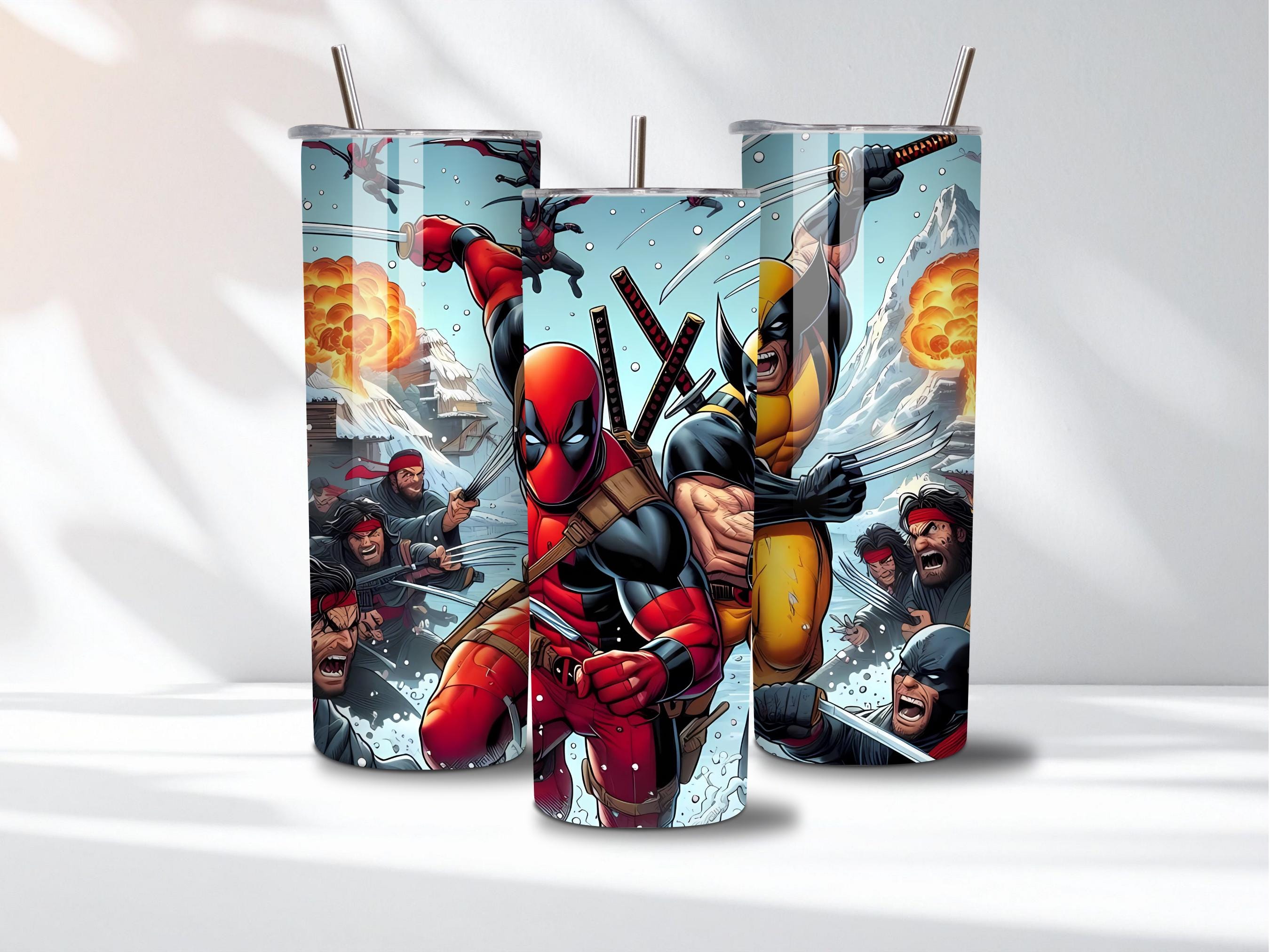 Deadpool Tumbler Wrap PNG | 20oz Skinny Tumbler Sublimation Design ...
