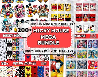 Micky Mouse Mega Bundle, PNG, Pattrens, mugs, and Tumblers (Digital Download)