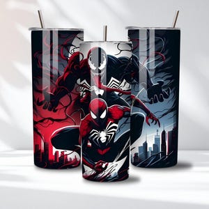 Spiderman Tumbler Wrap 20 OZ Action Hero Tumbler Sublimation Cartoon Character Tumbler Wrap Hero Tumbler Wrap Designs Digital Download image 3