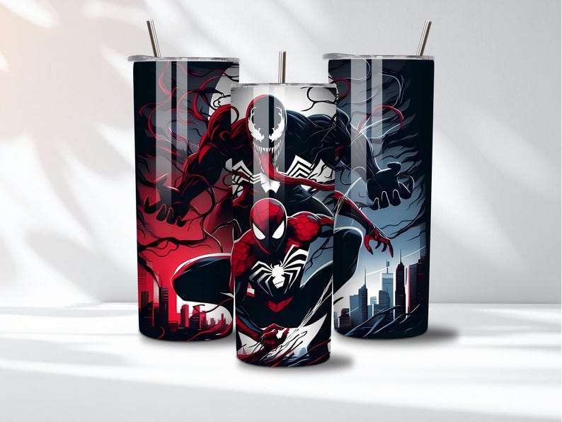 Spiderman Tumbler Wrap 20 OZ Action Hero Tumbler Sublimation Cartoon Character Tumbler Wrap Hero Tumbler Wrap Designs Digital Download image 3