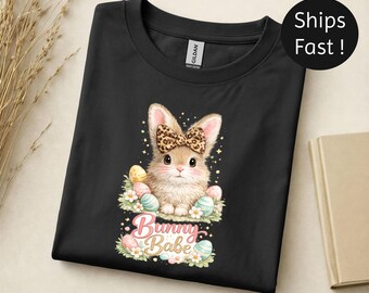 Paasshirt Bunny Babe, pastelkleurig eiershirt meisjes