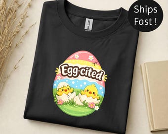 Eier-geciteerd paasshirt | Twee kuikens komen uit, lente-leuk T-shirt