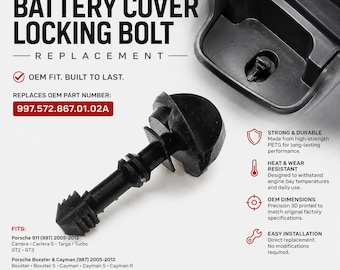 Porsche 997 987 Battery Cover Locking Bolt Replacement | OEM 9975728670102A | 911 Boxster Cayman 2005-2012