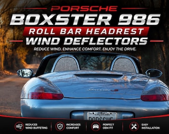 Porsche Boxster 986 Roll Bar Headrest Wind Deflectors – Left & Right Pair