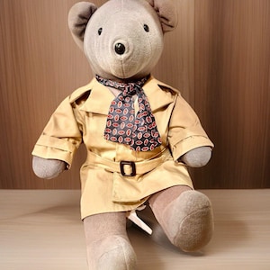 Humphrey Beargart 1979 North American Bear Co. Vintage Plüsch 20 Trenchcoat