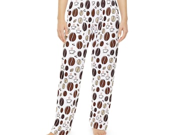 Coffee Bean Pattern Pajama Pants | All-Over Print