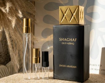 Swiss Arabian Shaghaf Oud Azraq Sample • Golden Honey Oud Vanilla Decant (2ml-10ml)