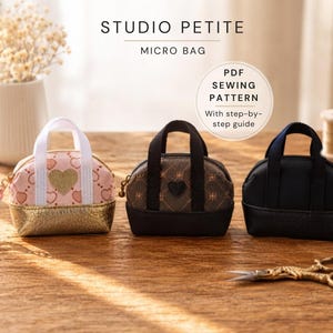 Micro Bag Sewing Pattern PDF | Tiny Bag Charm Pattern | Beginner-Friendly Mini Pouch Tutorial | Instant Digital Download