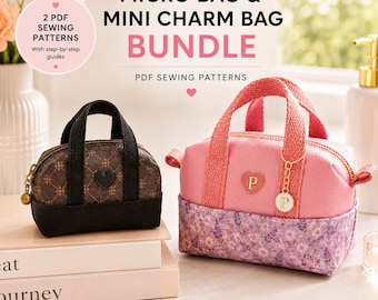 Mini Bag Sewing Pattern Bundle PDF | Mini Tote & Micro Bag Patterns | Instant Digital Download