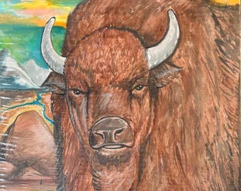 Original Buffalo Illustration Board