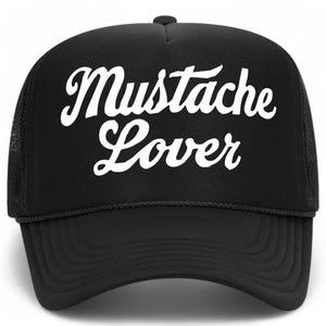 Mustache Lover Hat (Black Poly)
