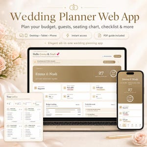 Digital Wedding Planner App – Seating Chart, Guest List, Budget, Checklist & Timeline