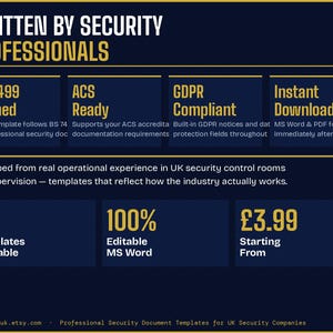 英国セキュリティインシデント報告書テンプレート | SIAスタイル、BS 7499準拠（Word & PDF） 画像 2