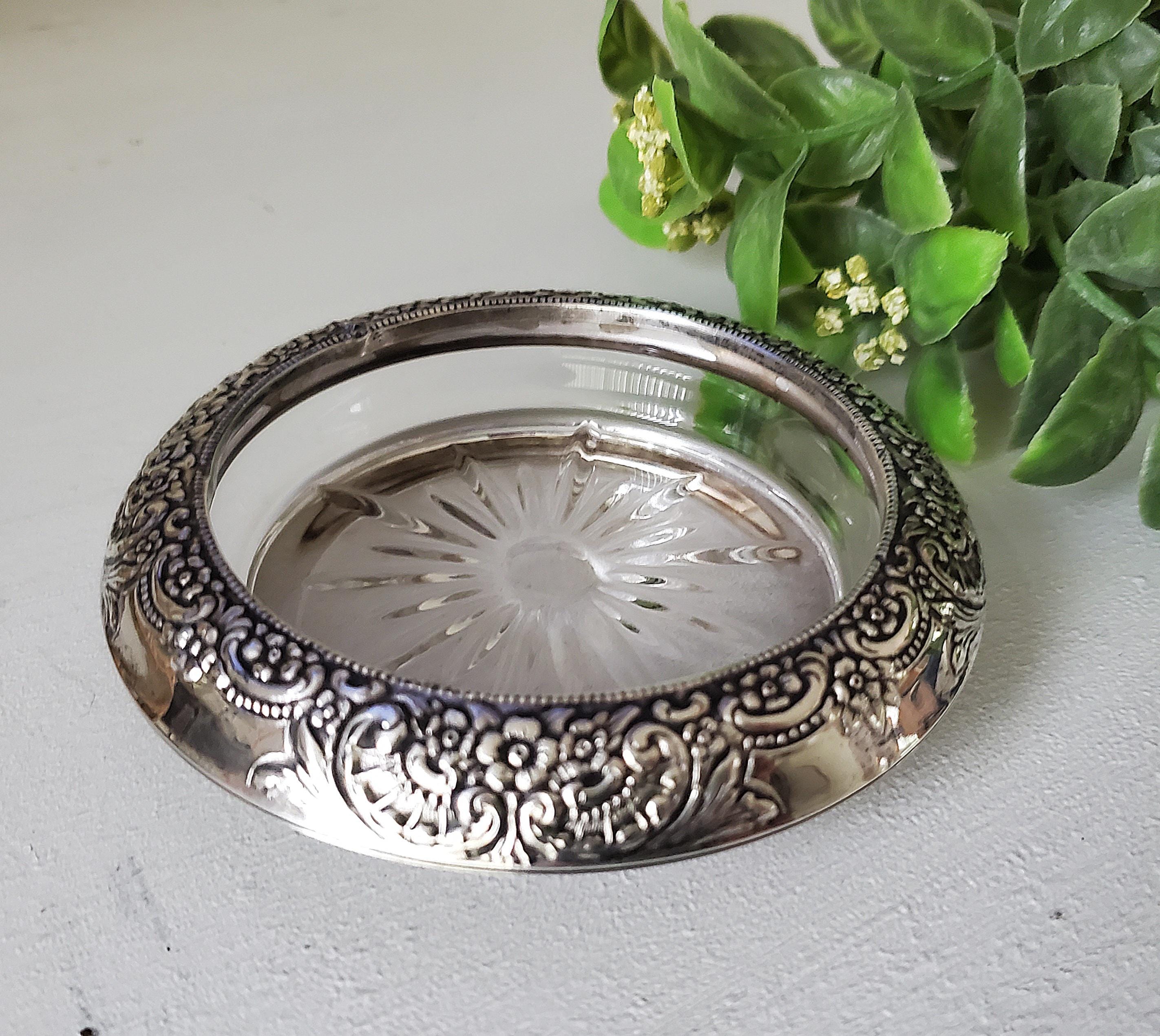 【FRANK M. WHITING】 【純銀/ガラス】コースター 5個組 FRANK M. WHITING】 【純銀/ガラス】コースター 5個組 - メルカリ