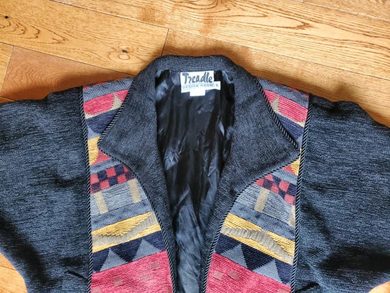 Vintage Treadle Jacket - Patchwork Cropped Style … - image 14