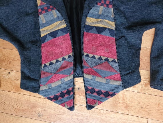 Vintage Treadle Jacket - Patchwork Cropped Style … - image 12