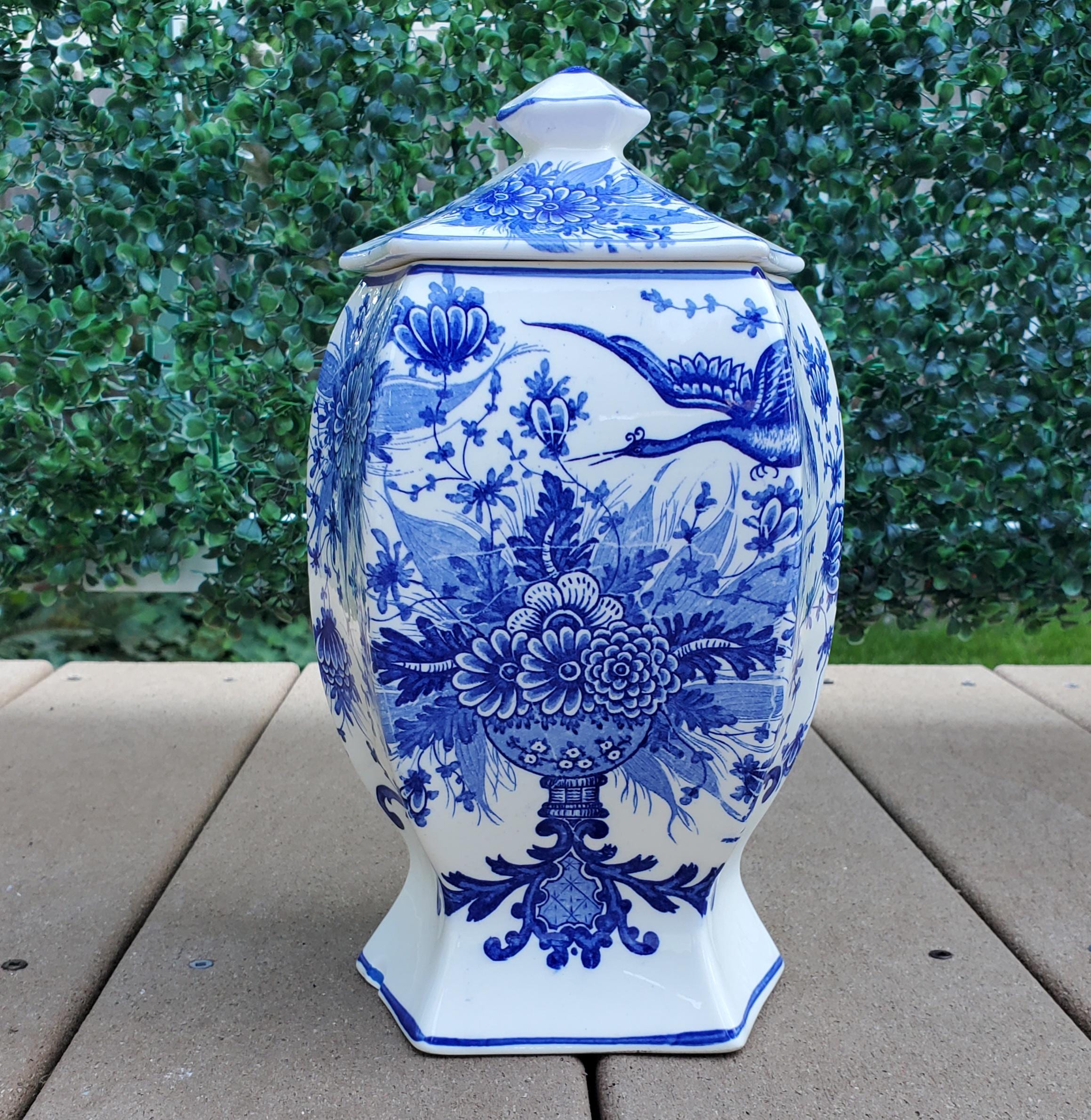 Blue Vintage Cookie Jar - Etsy