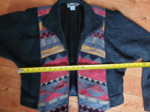 Vintage Treadle Jacket - Patchwork Cropped Style … - image 9