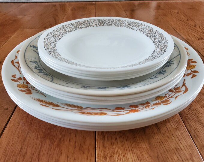 Set of 12 Vintage Corelle Plates Mismatched Dinnerware Corelle Dishes