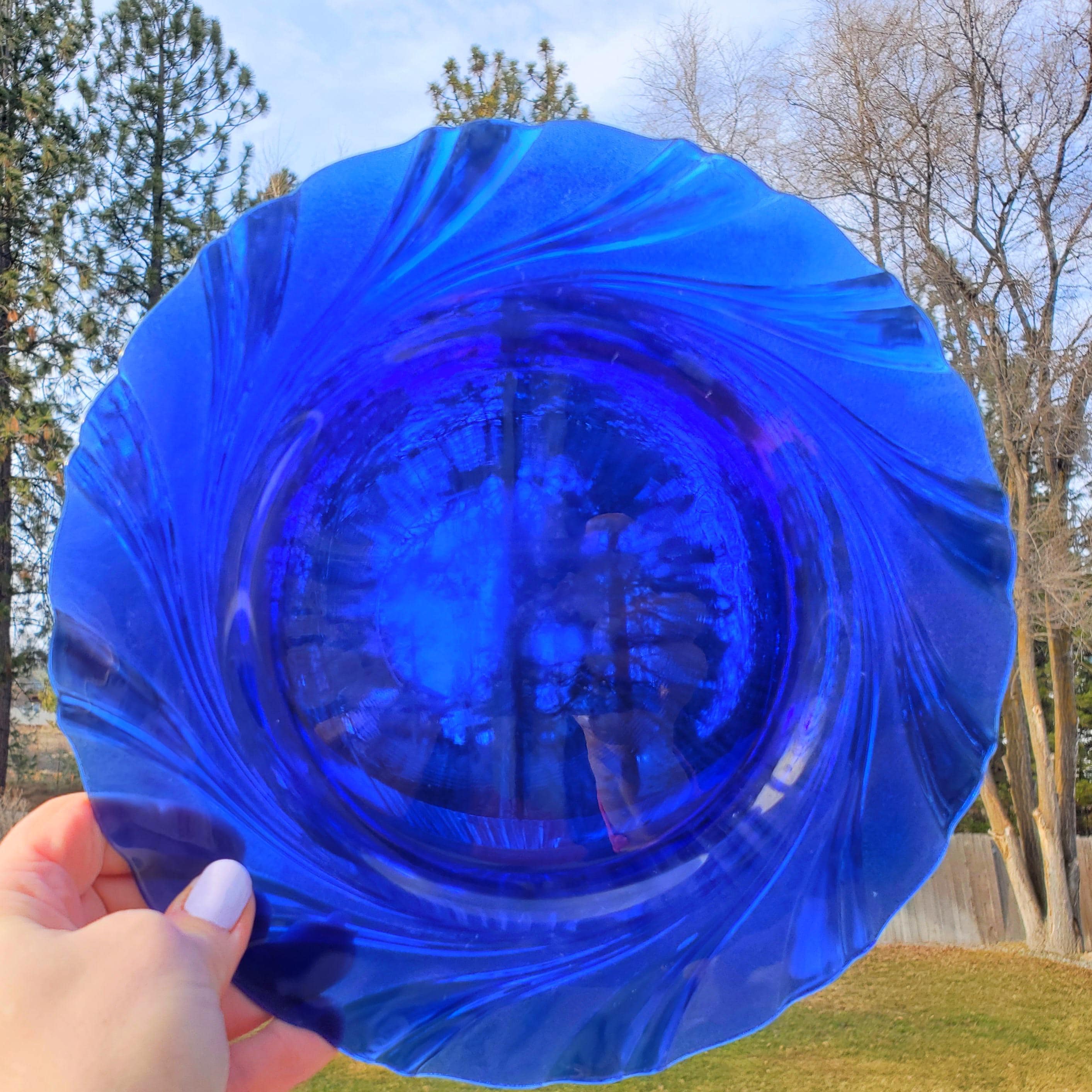 Bormioli Rocco Murano Cobalt Blue Dinner Plates - Etsy
