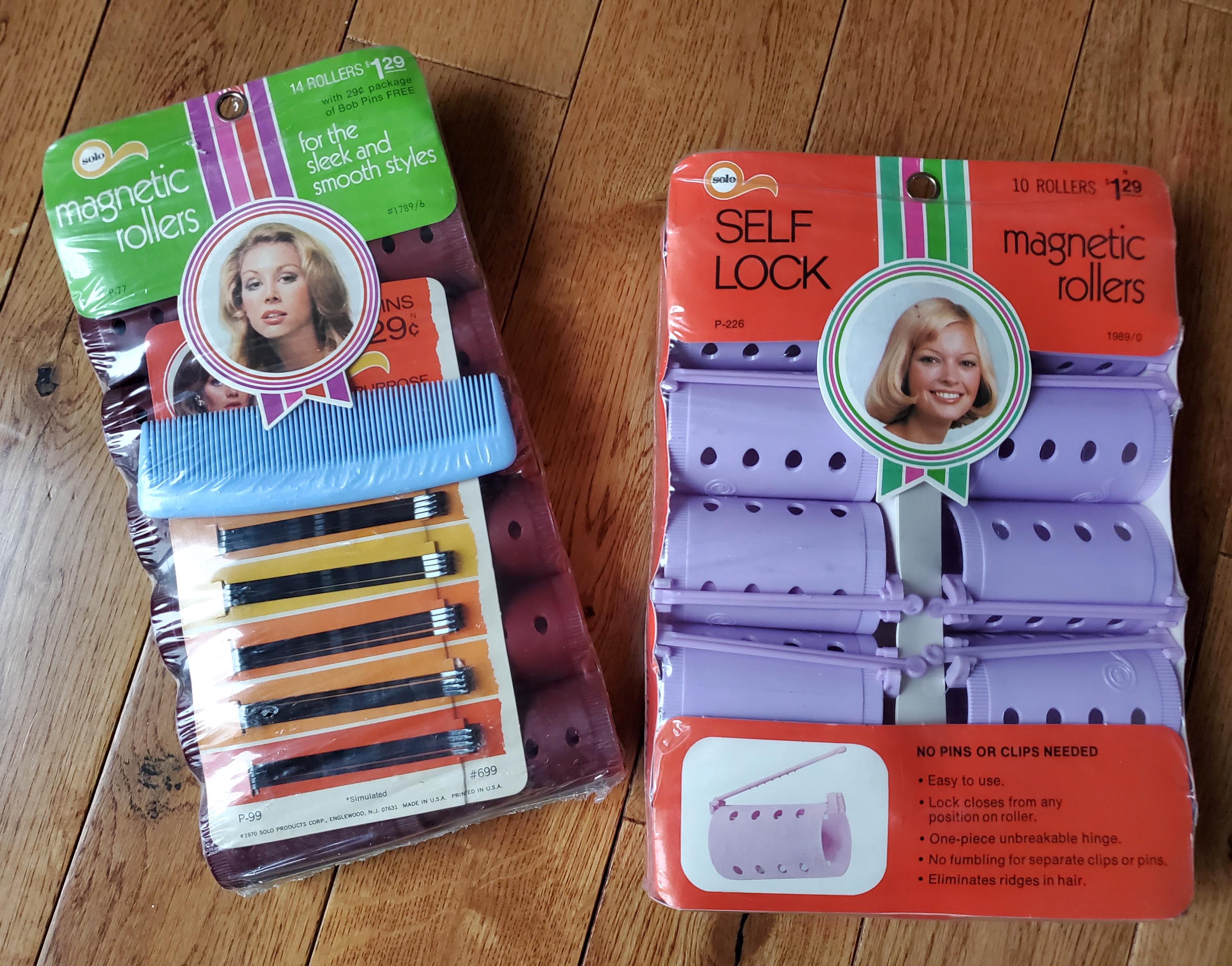 Vintage 1988 Solo Magnetic Hair Rollers Plastic NOS #22892 5 Pack Lot Yellow Vintage Solo Curlers - Etsy main image 2