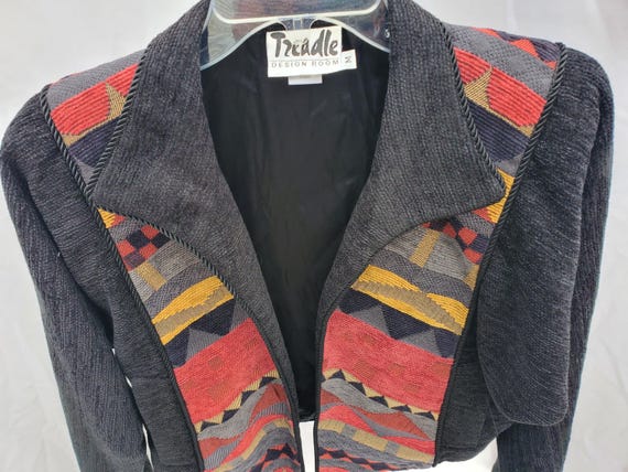 Vintage Treadle Jacket - Patchwork Cropped Style … - image 1