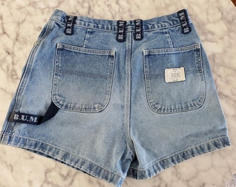 Vintage B.U.M Equipment Cargo Style Shorts - Vintage denim - Jean Shorts - 80's fashion - 90's Style - Size 13/14 Women's Shorts - juniors