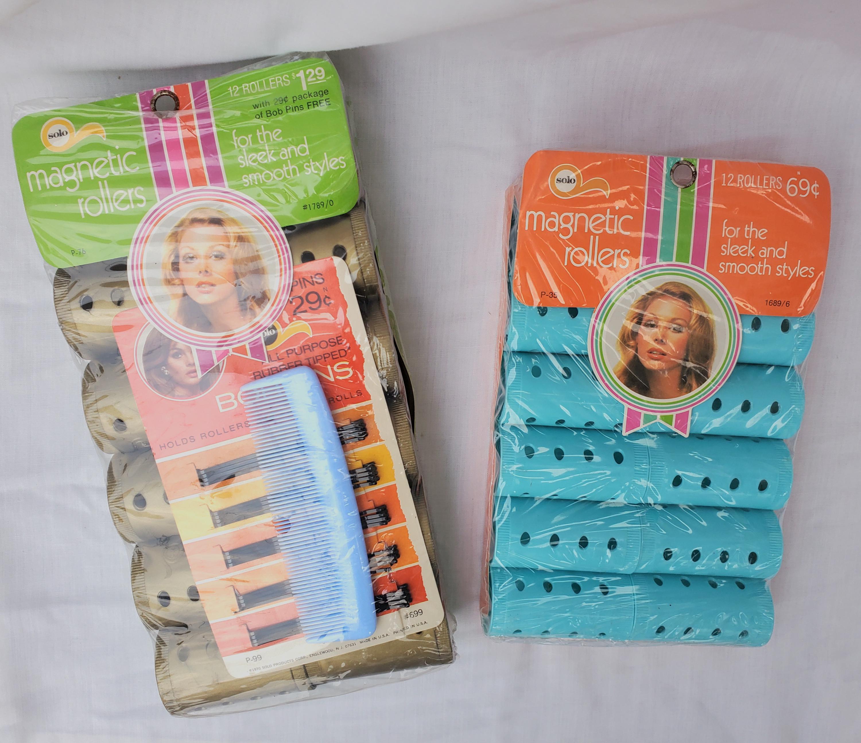 Vintage 1988 Solo Magnetic Hair Rollers Plastic NOS #22892 5 Pack Lot Yellow Vintage Solo Curlers - Etsy main image 4