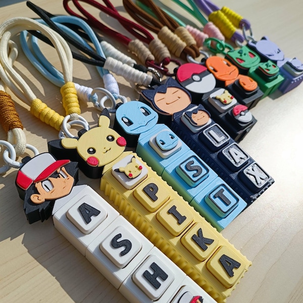 Custom Pokémon Inspired Clicker Keychain | Personalized Fidget Toy