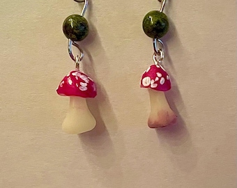 Handmade clay charm earrings