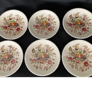 Johnson Brothers Pomona Brotteller Set 6 Old Englisch Windsor Ware England Vintage