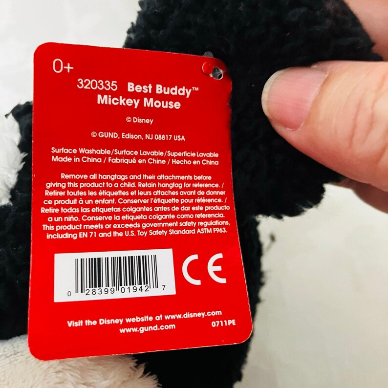 GUND Classic Best Buddy Mickey Mouse Plush 14" NWT 2002 Style 320335 image 7