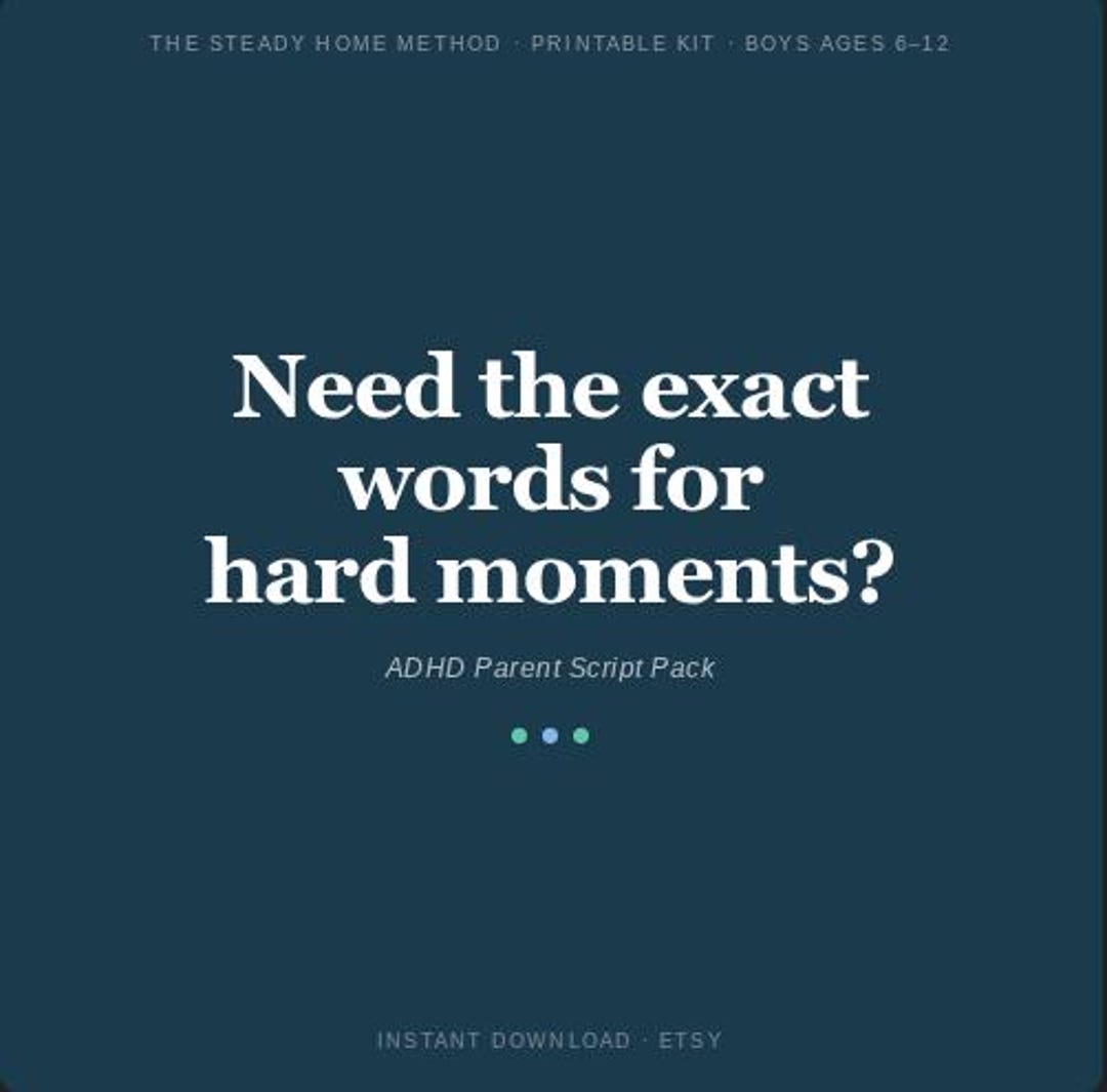 ADHD Parenting Guide and Script Pack | Calm Down Scripts and Behavior ...