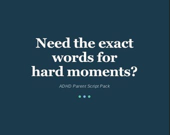 ADHD Parenting Guide and Script Pack | Calm Down Scripts and Behavior Kit | Printable Boys 6-12