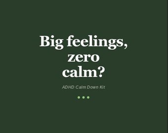ADHD Calm Down Kit for Kids | Calm Down Cards and Chart | Printable Toolkit Boys Ages 6-12