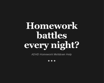 ADHD Homework Help for Kids | After School Meltdown Kit | Printable Executive Functioning Boys 6-12