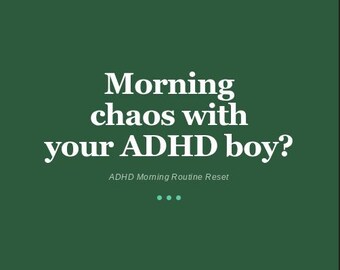ADHD Morning Planner for Boys | Printable Routine Chart for Executive Functioning | Ages 6-12