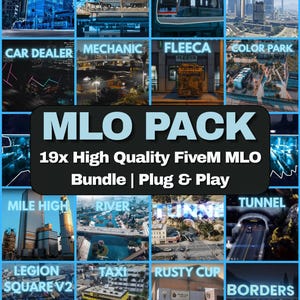 FiveM MLO Map Bundle | 19x Interiors, Roleplay Locations (Drag and Drop)