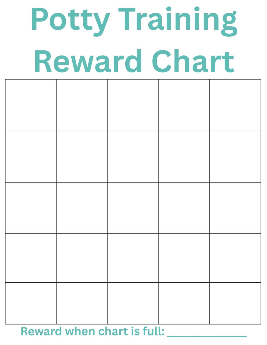 Potty Training Printable Bundle, Reward Chart, Sticker Chart ...