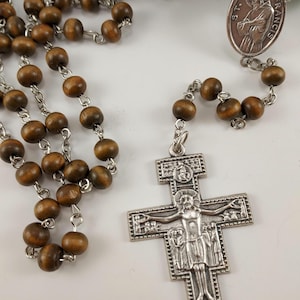 Franciscan Crown Rosary or the Rosary of the Seven Joys of the Blessed Virgin Silver Handmade