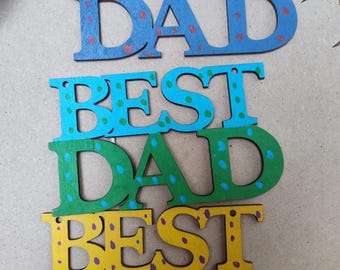 Best Dad Wooden Hand Painted Ornament
