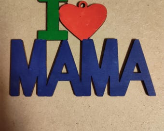 Hand Painted "I (heart) Mama" Gift