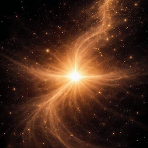 Eternal Origin Series – Black and Gold Cosmic Wall Art Printable Set of 5 | Minimalist Galaxy Bundle Collection