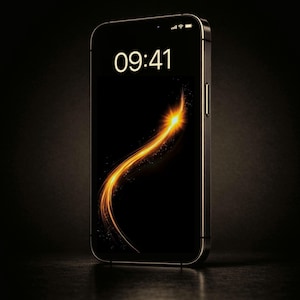 Black Gold Phone Wallpaper, AMOLED Lock Screen, Minimal iPhone & Android Wallpaper