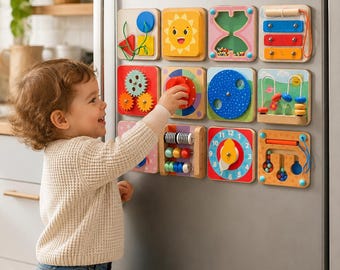 Träleksak med kylskåpsmagnet, Montessori-speltavla för småbarn, magnetisk leksak för tidigt lärande, finmotorikleksak, pedagogisk förskoleålder 3+