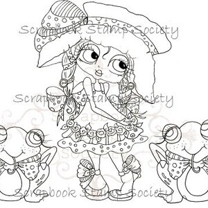 INSTANT DOWNLOAD Digitale Digi Stamps Big Eye Big Head Dolls Digi Two Ella Meets Skippy and Hoppy door Sherri Baldy