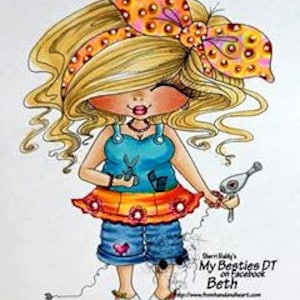 DOWNLOAD INSTANTÂNEO Carimbos Digitais Big Eye Big Head Dolls NOVO Fluffy Hair Stylist Besties img208 My Besties Por Sherri Baldy