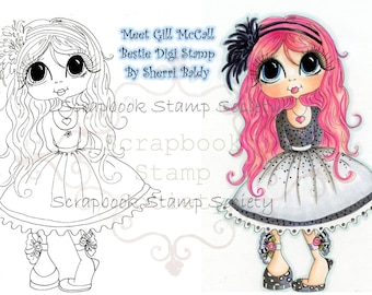 SOFORTIGER DOWNLOAD Digitale Digi Stamps Big Eye Big Head Puppen Digi Besties Ginger von Sherri Baldy