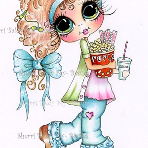 INSTANT DOWMLOAD Digital Digi Stamps Big Eye Big Head Dolls Digi Img098 Best Besties Forever By Sherri Baldy